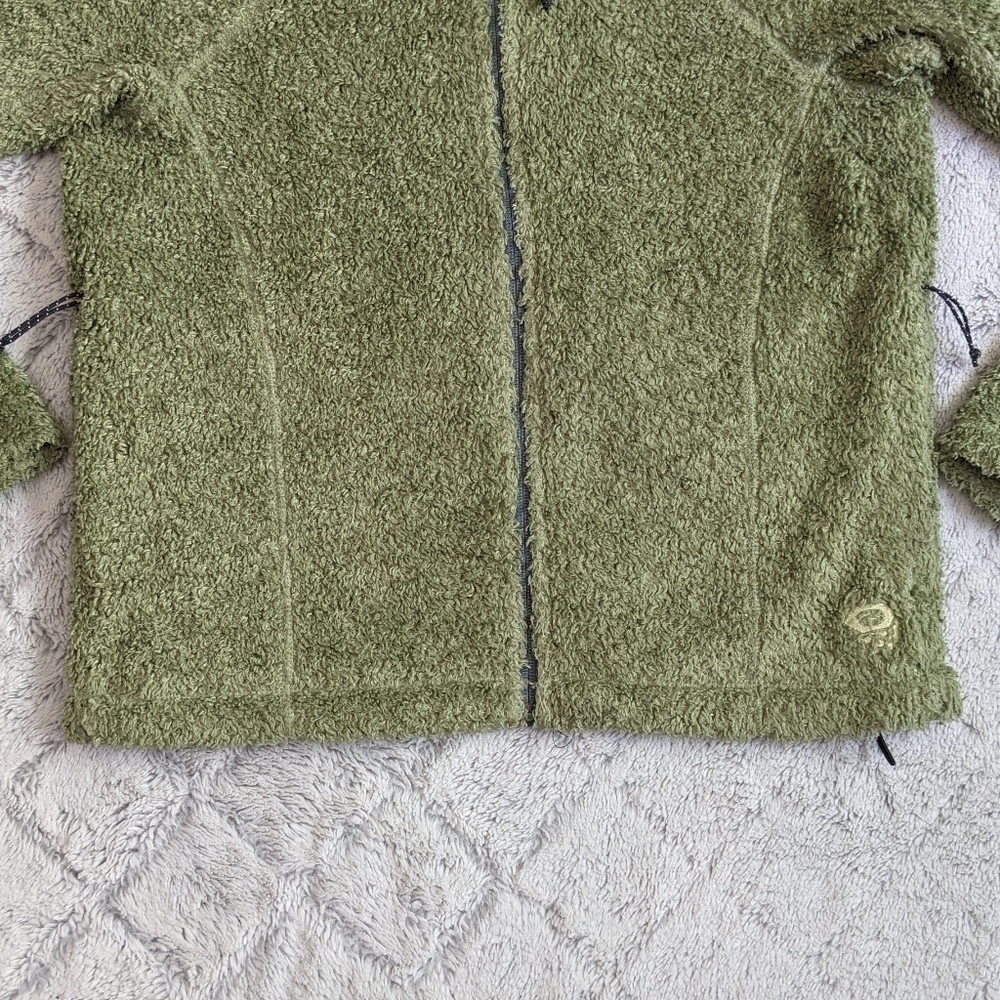 Mountain Hardwear Teddy Fleece Jacket Women's Medium Green Full Zip - Picture 3 of 5
